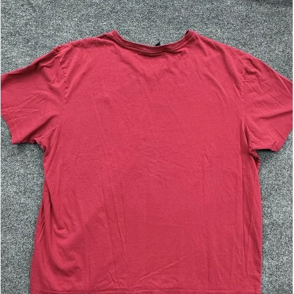 Polo Ralph Lauren V-Neck T-Shirt Mens XXL Red Short Sleeve Cotton Pony Logo - Picture 3 of 6